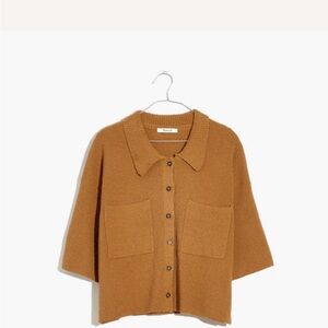 Madewell Caramel Button-Down Knit Shirt